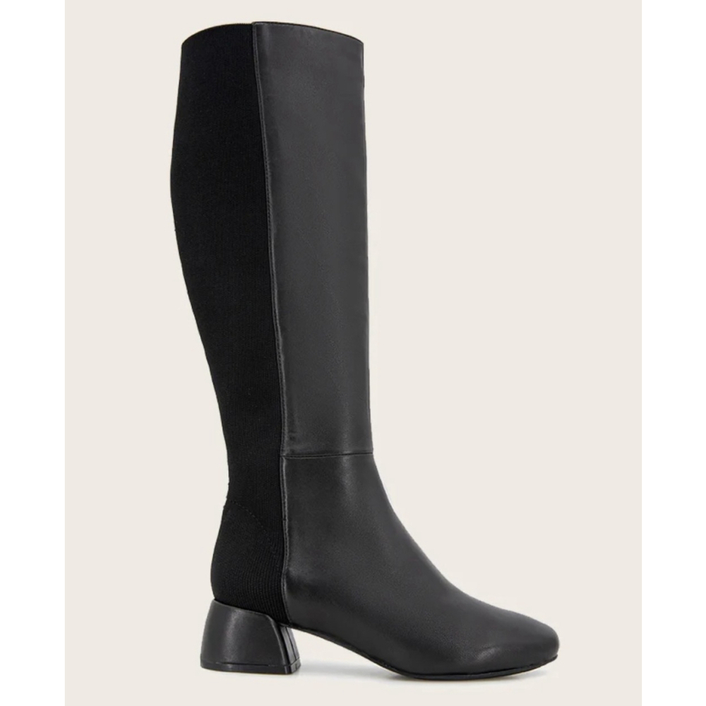 Kenneth Cole Gentle Souls Emily Tall Knee High Boots Black Leather Comfort 8 NIB